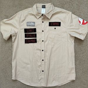 Ghostbusters button down shirt